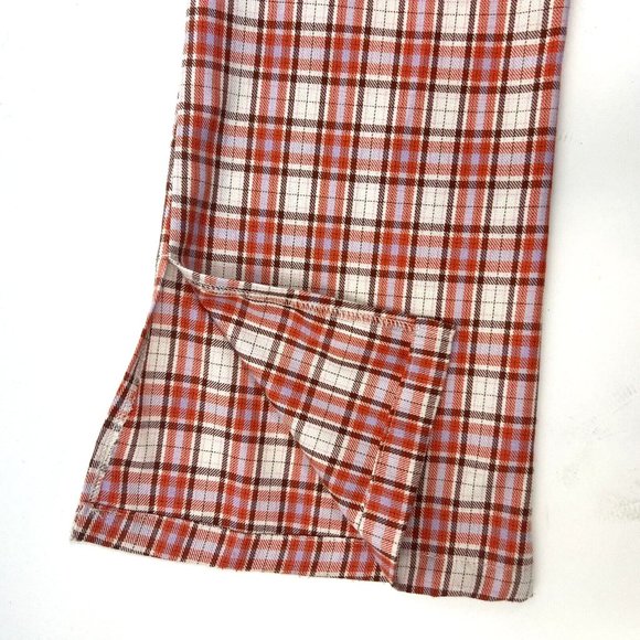 The Ragged Priest Drifter Flare Pants Size S Two Tone Plaid Zippers High Rise - Picture 8 of 13
